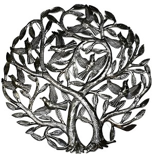 Slickblue 24-Inch Double Tree of Life Metal Wall Art, Unique Steel Design for Indoor or Outdoor Display - 1 of 3