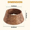 SEVOBAL Christmas Tree Stands Christmas Tree Collars, Rattan Tree Skirts and Stand Base Covers, Christmas Decorations, Brown, 16.93"*24.02"*10.24" - 2 of 4