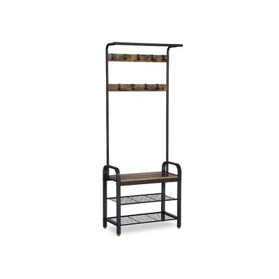 metal coat rack with shelf