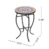 Christopher Knight Home Bonnet Outdoor Round Side Table with Mosaic-Style Top and Curved Iron Legs - 4 of 4