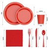 Crown Display 350-Piece Disposable Dinnerware Set – Paper Plates, Paper Cups, Napkins, Plastic Forks, Knives & Spoons – Serves 50 Guests - 4 of 4