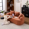 NicBex Modern Chenille Upholstered Curved Loveseat Sofa Couch with 3 Pillows,2-Seater Futon Couch Sofa for Living Room,Bedroom - 3 of 4