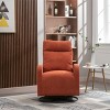 Rocking And Swivel Recliner,Upholstered Recliner Sofa Chair With Metal Legs And One Left Bag, Tall Back Lounge Chair Nursery Chair-Cuddlewood - 2 of 4