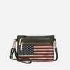 MKF Collection Alisson Vegan Leather Women’s FLAG Crossbody Wristlet Bag by Mia K - 2 of 4