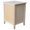 International Concepts Smith Nightstand with 3 Drawers - Unfinished : Hardwood Bedside Table, Storage Solution - 3 of 4