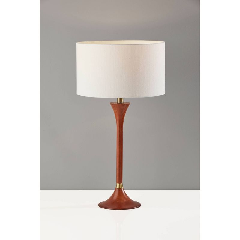 Rebecca Table Lamp Walnut Rubberwood with Antique Brass Accent - Adesso, 6 of 8