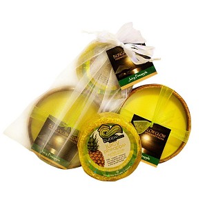 Juicy Pineapple Loofah Lather/Soy Poi Candle Gift Set - 1 of 1