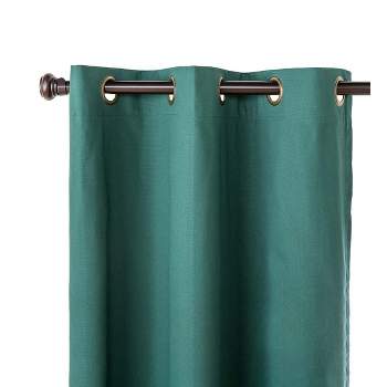 Plow & Hearth 54"L Thermalogic Energy Efficient Insulated Grommet-Top Solid Curtain Pair Pine