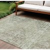 Fern Green And Ivory Geometric Washable Indoor Outdoor Area Rug - 2 of 4