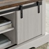 GDFStudio Booth Rustic Vertical Grain Sliding Barn Door 41.3" Coffee Table with Adjustable Shelves - 4 of 4