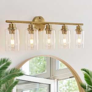 BAOURE Modern Vanity Light, Bathroom Light Fixtures for Expansive Bathrooms, Wall Lamp with Clear Glass for Mirror, Living Room - 1 of 4