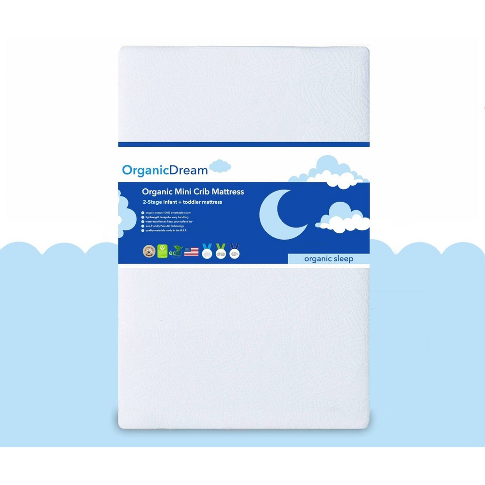 Organic Dream Certified Organic Cotton Mini 2-Stage Crib & Toddler Mattress -  83995292