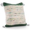 20" X 20" Brown and White Cotton Abstract Throw Pillow - 4 of 4