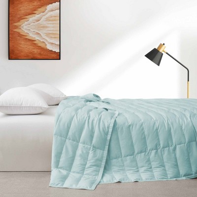 Puredown Ultra-Lightweight White Down Blanket, Soft Bed Cover For All Season