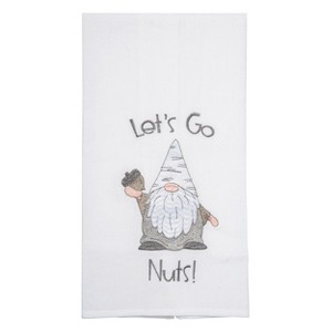 Transpac Cotton 27 in. Multicolored Christmas Embroidered Gnome Tea Towel - 1 of 2