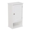 VANIRROR Medicine Cabinet, Hanging Cabinet with 3 Tiers, Single Louvered Door, Wall cabinet for Home Bathroom Bedroom, White - 2 of 4