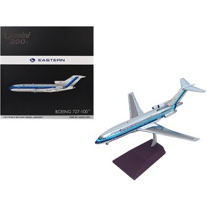 Boeing 727-100 Commercial Aircraft "Eastern Air Lines" Silver with Blue Stripes 1/200 Diecast Model Airplane by GeminiJets - 1 of 4