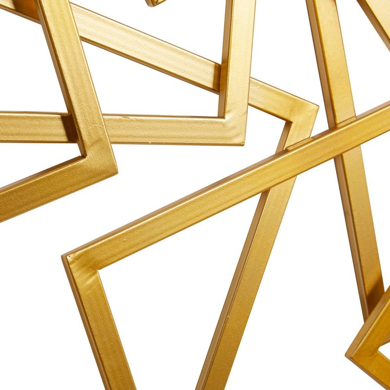 Metal Geometric Overlapping Square Wall Decor Gold - CosmoLiving by Cosmopolitan, 5 of 18