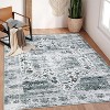 Runner Rug Kitchen Hallway Entryway – Vintage Floral Oriental Design Non-Slip Stain Resistant Low Pile Floor Covering - 3 of 4