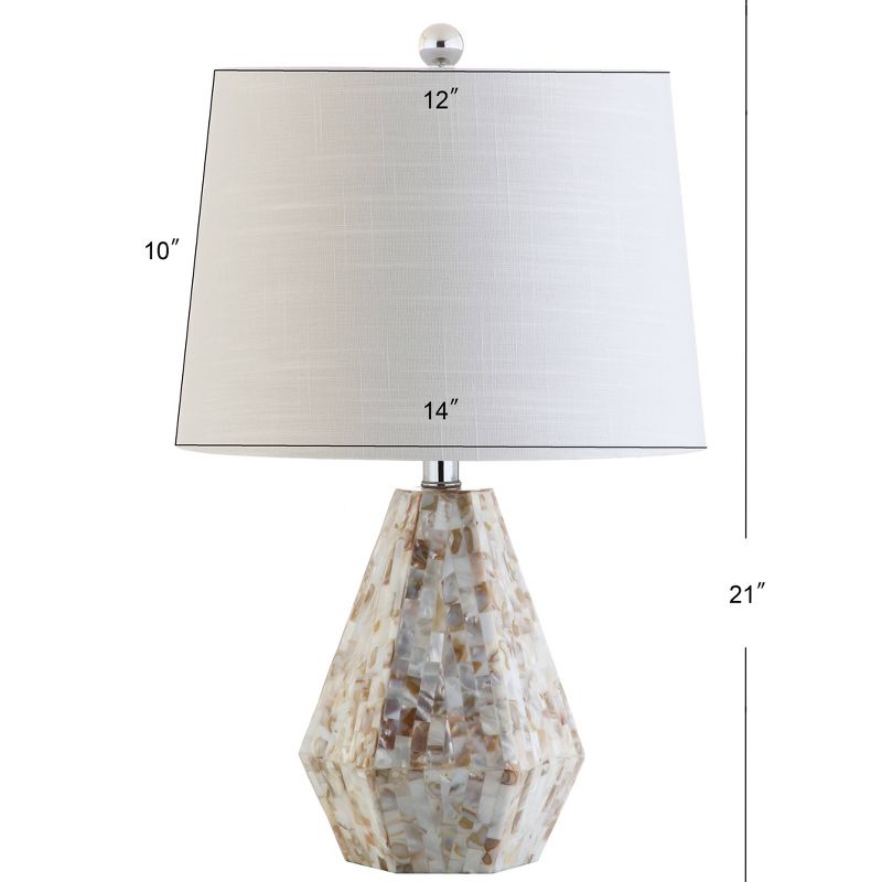 21&#34; (Set of 2) Isabella Seashell Table Lamp (Includes LED Light Bulb) Natural - JONATHAN Y, 5 of 6