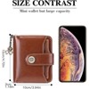 FATMOON  Women’s RFID Blocking Leather Wallet - Genuine Leather Small Bifold with Zipper Pocket & ID Window for Daily Use,Travel,Gift - 3 of 4