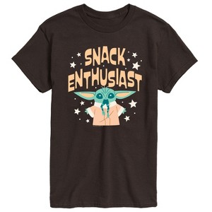 Men's - Star Wars - The Mandalorian Snack Enthusiast Grogu Short Sleeve Graphic T-Shirt - 1 of 4
