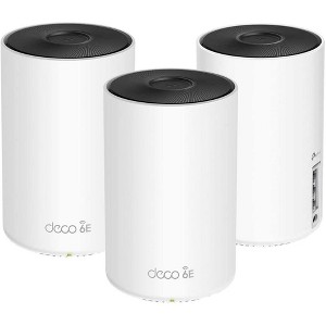 TP-Link Deco XE5300 Wi-Fi 6E Tri-Band Whole-Home Mesh Wi-Fi System 3-Pack White Manufacturer Refurbished - 1 of 4