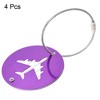 Unique Bargains Aluminium Lightweight Backpack Identifier Card Travel Luggage Tag 4 Pcs - 3 of 3