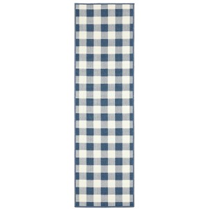 Oriental Weavers Meridian 2598V Blue/ Ivory Indoor/Outdoor Area Rug - 2'3" x 7'6" - 1 of 4