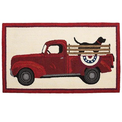 2'x3'6" Rectangle Hand Made Indoor and Outdoor Hooked Accent Rug Multicolored - Plow & Hearth