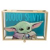 Disney Star Wars The Mandalorian Grogu OOOOO SHINY! Gold Trim Glass Jewelry Storage Box - 4 of 4