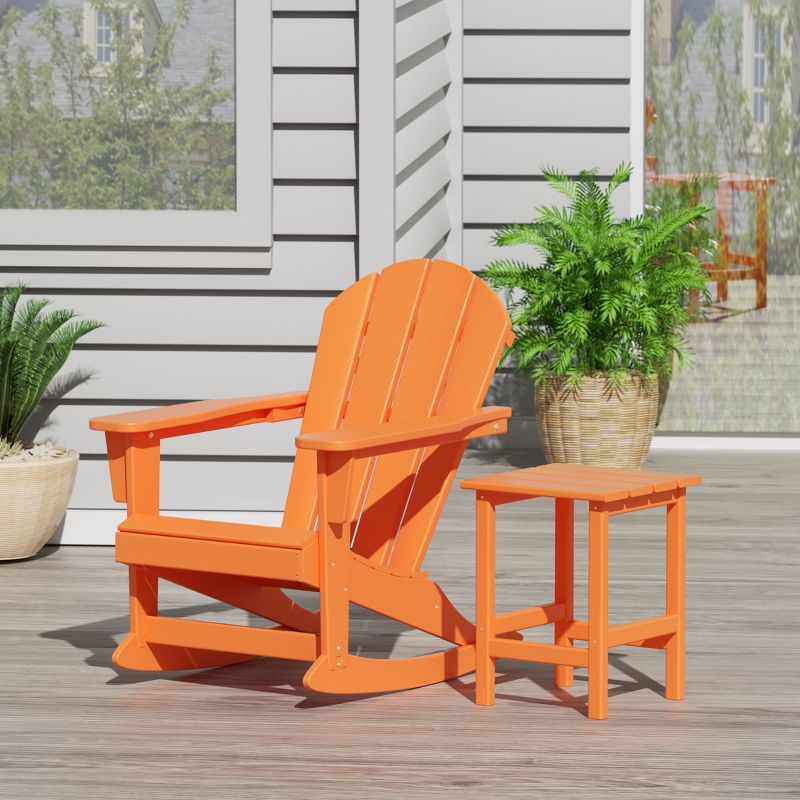 WestinTrends 2-Piece Set Outdoor Adirondack Rocking Chair with Side Table, 2 of 3