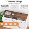 Zstar 7 Drawers Dresser for Bedroom,47.20" Chest of Drawers Dresser Organizer with Large Storage Space,Wood Dresser Chest Storage Cabinet(Retro White) - 4 of 4