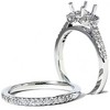 Pompeii3 1/4ct Pave Halo Diamond Mount Engagement Ring Setting - 2 of 4