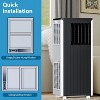 8000 BTU Portable Air Conditioner, 4-in-1 AC with Cooling, Fan & Dehumidifier, Sleep Mode, Remote Control, Easy Setup for Rooms Up to 350 Sq. Ft. - 4 of 4