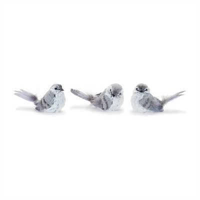 Feathered Bird Shelf Sitter (Set of 12)