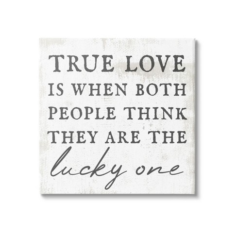 Stupell Industries True Love Both People Lucky Romantic Phrase Canvas Wall Art - image 1 of 4