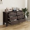 Whizmax Dresser for Bedroom with 6 Drawers, Wood Drawer Dresser with Metal Handle, Chest of Drawers for Bedroom, Living Room, Hallway, Home Office - 4 of 4