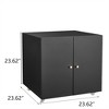 VASIP Mobile Printer Stand With Wheels, 2 Door Copier Stand Mobile Pedestal File Printer Stand for Office and Home - 3 of 4