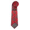 Jacob Alexander Men's Red Plaid Christmas Neck Tie – Holiday Accessory - 3 of 4