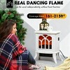 ChicFurnit Indoor Fireplaces 18" Freestanding Fireplace Fireplace Heater with Realistic Flames for Indoor Living Room, White, 14.8"*9"*17.3" - 4 of 4