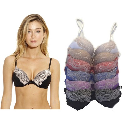B40013-B-32B Just Intimates Women's Bras (Pack of 6)