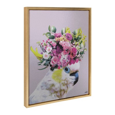 Kate & Laurel All Things Decor 18"x24" Sylvie Pretty Bird Metallic Wall Art by Inkheart Designs