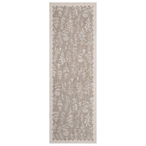 Indoor Modern Botanical Living Room Bedroom Area Rugs for Home Decor, Washable Non Slip Dining Room Carpet, Foldable Thin Mat - 1 of 4