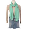 Elerevyo Women's Solid Chiffon Sheer Lightweight Soft Long Scarf Shawl 1 Pc - 2 of 4