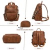 Generic Leather Backpack Purse Designer Ladies Shoulder Bag Fashion Faux Work Travel Handbags - 4 of 4