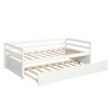Daybed with Trundle Frame Set, Twin Size, White - 3 of 4