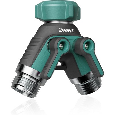 2WAYZ Heavy-Duty Brass Dual Outlet Water Hose Splitter