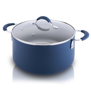 NutriChef Dutch Oven Pot with Lid - Non-Stick High-Qualified Kitchen Cookware with See-Through Tempered Glass Lids, 5 Quart - 1 of 4