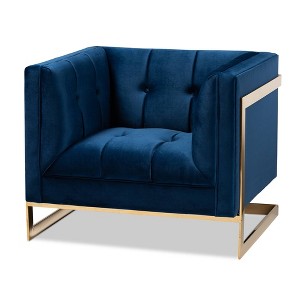 Ambra Velvet Armchair - Baxton Studio - 1 of 4